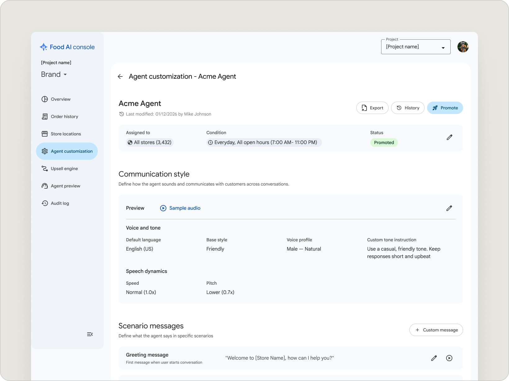 Console — Configuring Behavior